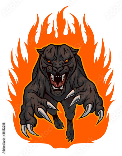 Vector: Fire panther Fire panther
