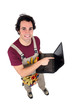 Tradesman with his laptop