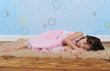 Photo: sweet little girl asleep on furry brown rug sweet little girl asleep on furry brown rug