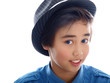 boy in black hat
