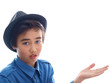 boy in black hat