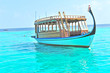 Boat on maldives sea