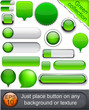 Green high-detailed modern buttons.