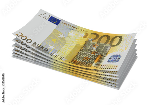 Illustration: Stack of 200€ bills Stack of 200€ bills