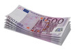 Stack of 500€ bills