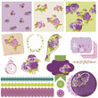 Scrapbook Design Elements - Vintage Flowers in vector