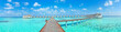Maldive water villa - bungalows panorama