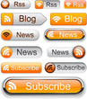 Rss high-detailed modern buttons.