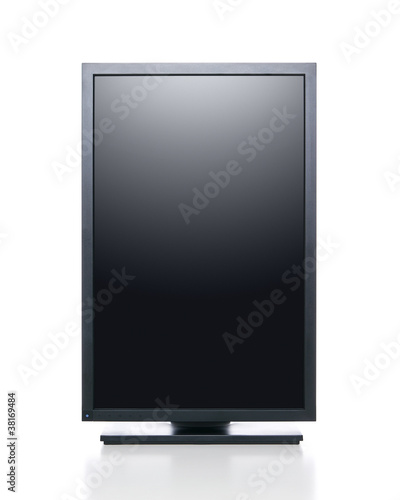 Photo: Blank computer monitor with clipping path for the screen Blank computer monitor with clipping path for the screen