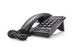 Modern black telephone handset on white Modern black telephone handset on white