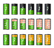 Vector: Battery set illustration Battery set illustration