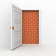 opened door to nowhere, no way out concept opened door to nowhere, no way out concept