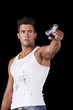 Man aiming a handgun