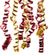Background made from many colorful ribbons