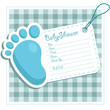Vector: Blue Baby Feet Invitation Blue Baby Feet Invitation