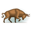 Bull vector illustration, financial theme