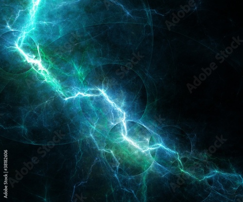 Illustration: Teal abstract lightning Teal abstract lightning