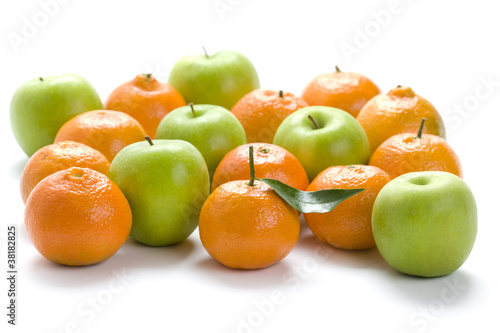 Photo: clementine oranges and granny smith apples clementine oranges and granny smith apples
