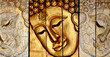 Traditional Thai style Lord Buddha's face wood carving Traditional Thai style Lord Buddha's face wood carving