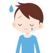 男の子 上半身 泣く