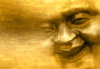 Happy Buddha - Shanti Hintergrund Gold