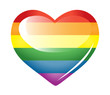 Rainbow heart.