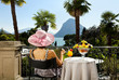 Photo: young woman on a terrace young woman on a terrace