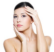 Beautiful woman with fresh clean skin