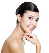 Smiling beauty woman with health skin of a face