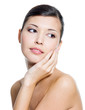 adult beautiful woman with fresh clean skin