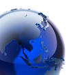 Illustration: Blue glass globe Blue glass globe