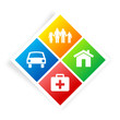 assurances logo (losange 4 couleurs)