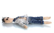 Voodoo doll boy isolated on white