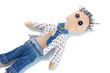 Voodoo doll boy isolated on white