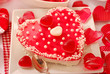 valentine`s cake with jelly valentine`s cake with jelly