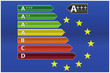 label énergétique avec drapeau de l'UE label énergétique avec drapeau de l'UE
