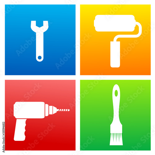 Vector: logo bricolage 4 couleurs v2 logo bricolage 4 couleurs v2