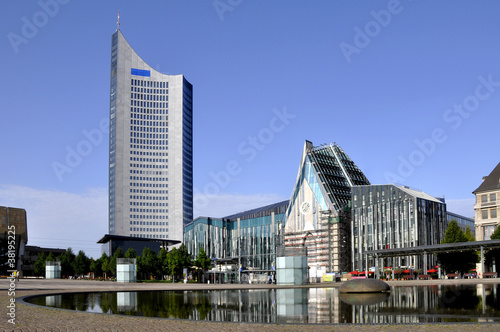 Photo: Leipzig Augustusplatz mit Unikirche Universitätsgebäude Leipzig Augustusplatz mit Unikirche Universitätsgebäude