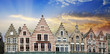 Buildings of Bruges in Belgium