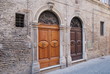 two main doors in Petritoli, Italy