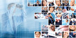 Business people group collage.