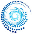 abstract blue swirly icon illustration