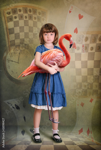Photo: Alice and flamingo Alice and flamingo