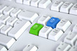 Computer keyboard with sound symbol Computer keyboard with sound symbol