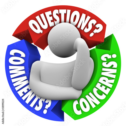 Illustration: Questions Comments Concerns Customer Support Diagram Questions Comments Concerns Customer Support Diagram