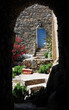 Pittoresque Garden with Blue Door in Corsica Village