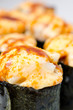 hot sushi rolls, macro