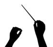 Music conductor hands