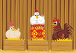 hen and paited egg - easter day