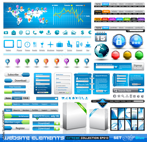 Vector: Premium infographics and Web stuff master collection Premium infographics and Web stuff master collection